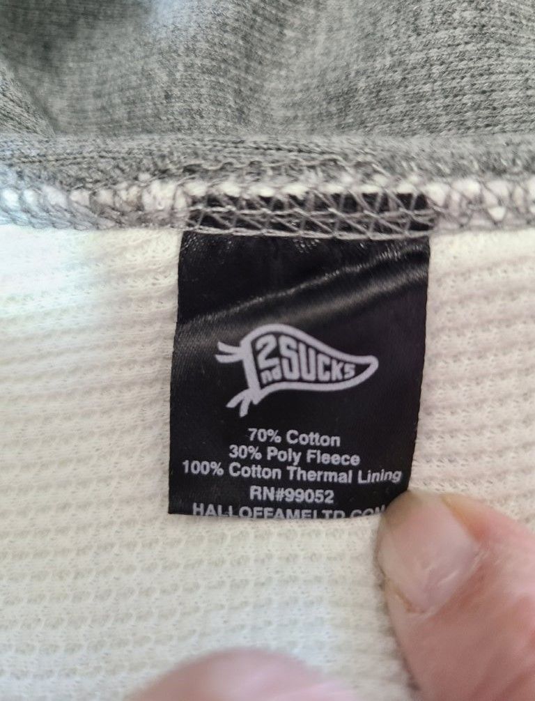 Hall Of Fame Mens Xl Gray Thermal Lined Fleece Full Zip Jacket Streetwear Nwot — image 5 of 8